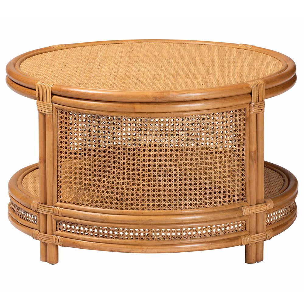 Baxton Studio Louis Coffee Table in Light Honey, , large