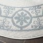 Safavieh Bermuda Floral 6"7" Round Ivory and Light Blue Indoor/Outdoor Area Performance Rug, , large