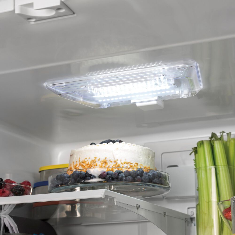 GE Appliances 18.6 Cu. Ft. Counter-Depth French-Door Refrigerator in White, , large