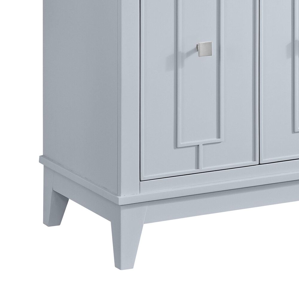 37B Kinsale 30" Single Bathroom Vanity Cabinet in Soft Blue with White Composite Stone Top and Backsplash, , large
