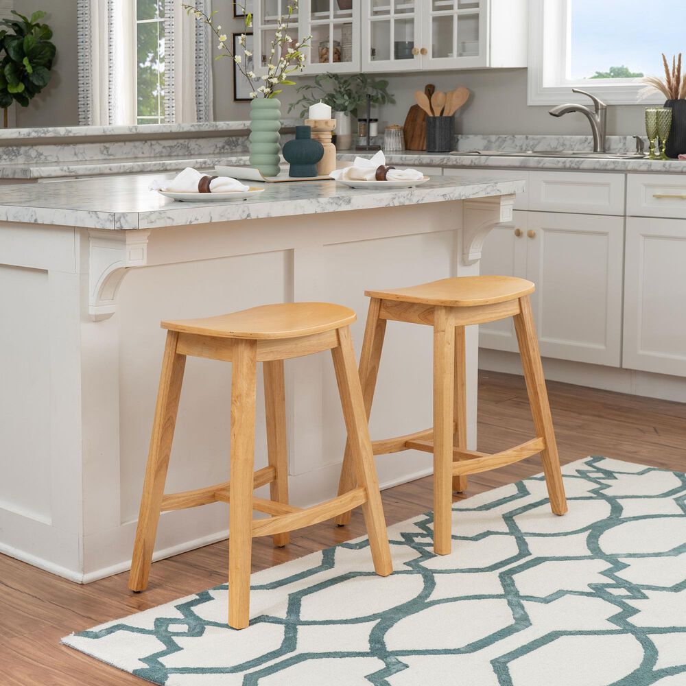 Linon Home Decor Culver Counter Stool in Natural (Set of 2), , large