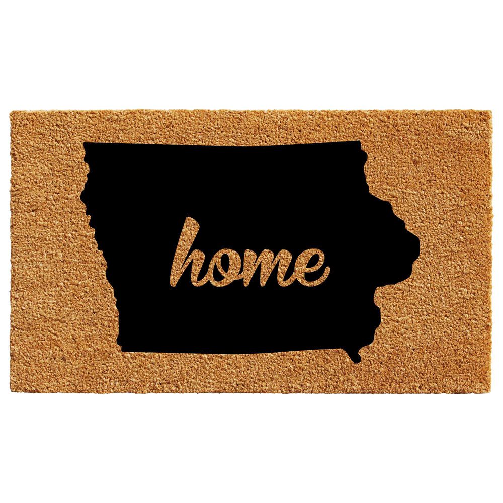 Callaway Iowa 2" x 3" Natural and Black Door Mat, , large