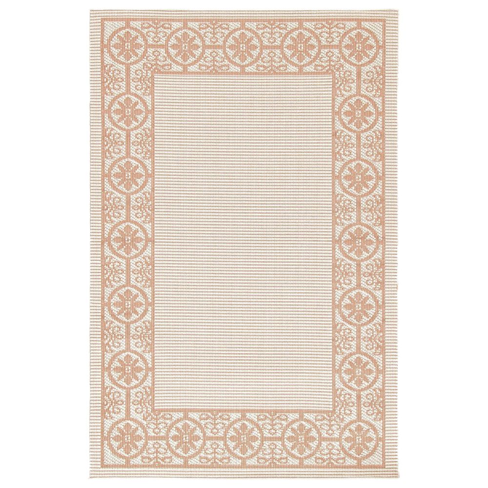 Safavieh Bermuda Floral 3" x 5" Ivory and Beige Indoor/Outdoor Area Performance Rug, , large