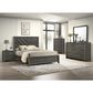 Crown Mark Valor 4-Piece King Bedroom Set in Gray, , large