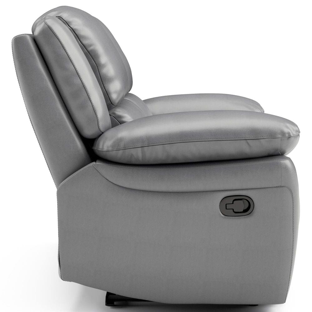 Furniture of America Glarus Manual Reclining Loveseat in Dark Gray, , large