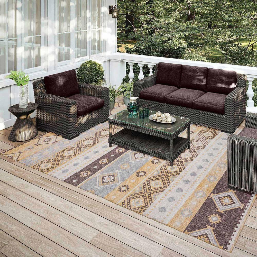 Dalyn Rug Company Sedona 5&#39; x 7&#39;6&quot; Goldenrod Indoor/Outdoor Area Performance Rug, , large