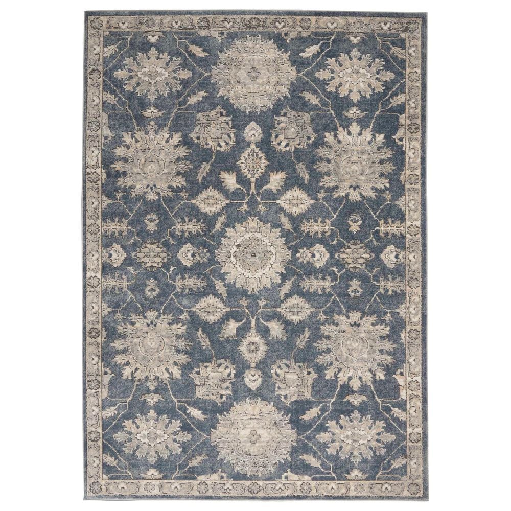 Nourison Quarry Oriental 3"9" x 5"9" Blue and Beige Area Rug, , large