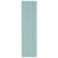 Nourison Twist Reversible 2" x 6" Aqua Indoor/Outdoor Runner, , large