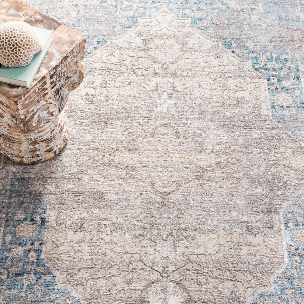 Safavieh Dream 4&#39; x 6&#39; Grey and Aqua Area Rug, , large