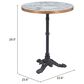 Zuo Modern Gazebo 24" Round Dining Table Black, Gold and Gray - Table Only, , large