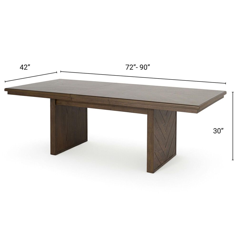 Furniture of America Virex Extendable 5-Piece Dining Table Set in Dark Walnut, , large