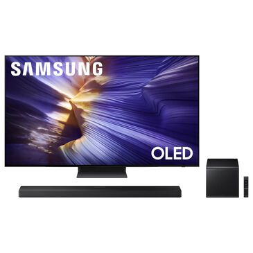 Samsung 77" Class S90F Series OLED 4K UHD Vision AI - Smart TV with Q-Series 3.1.2 Channel Soundbar System in Graphite Black and Titan Black, , large