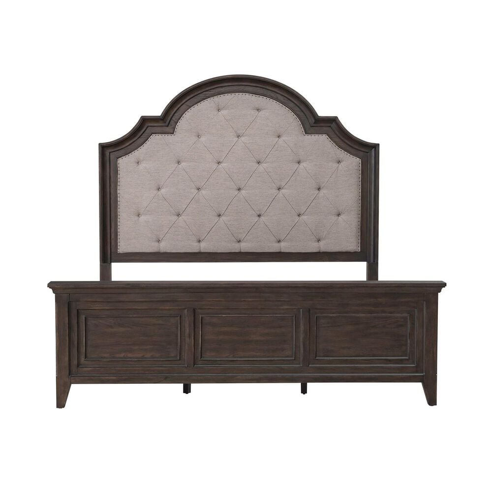 Belle Furnishings Paradise Valley Queen Bed and Two Nightstands in Saddle Brown, , large