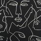 D.V.Kap Inc Face Up 24" x 24" Throw Pillow in Black, , large