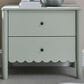 Modway Emmeline Scalloped 2 Drawer Nightstand in Sage, , large