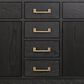 Lexora Home Laurel 60" Double Bathroom Vanity in Black Oak with White Carrara Marble Top and Rectangular Sinks, , large
