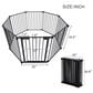 HOMLUX 8-Panel Adjustable Pet Gate in Black, , large