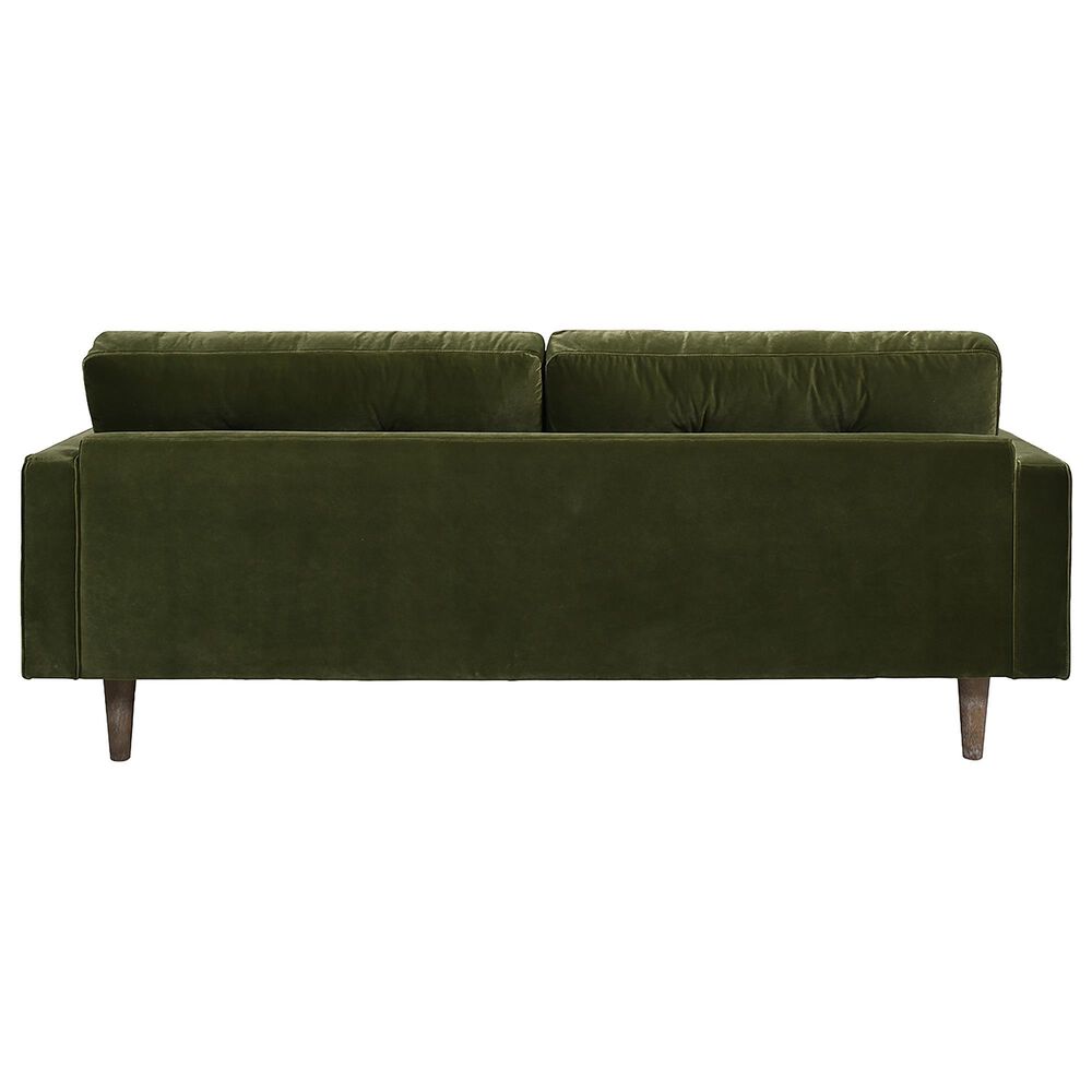 Jennifer Taylor Home Nicholas Stationary Sofa in Olive Green Velvet, , large
