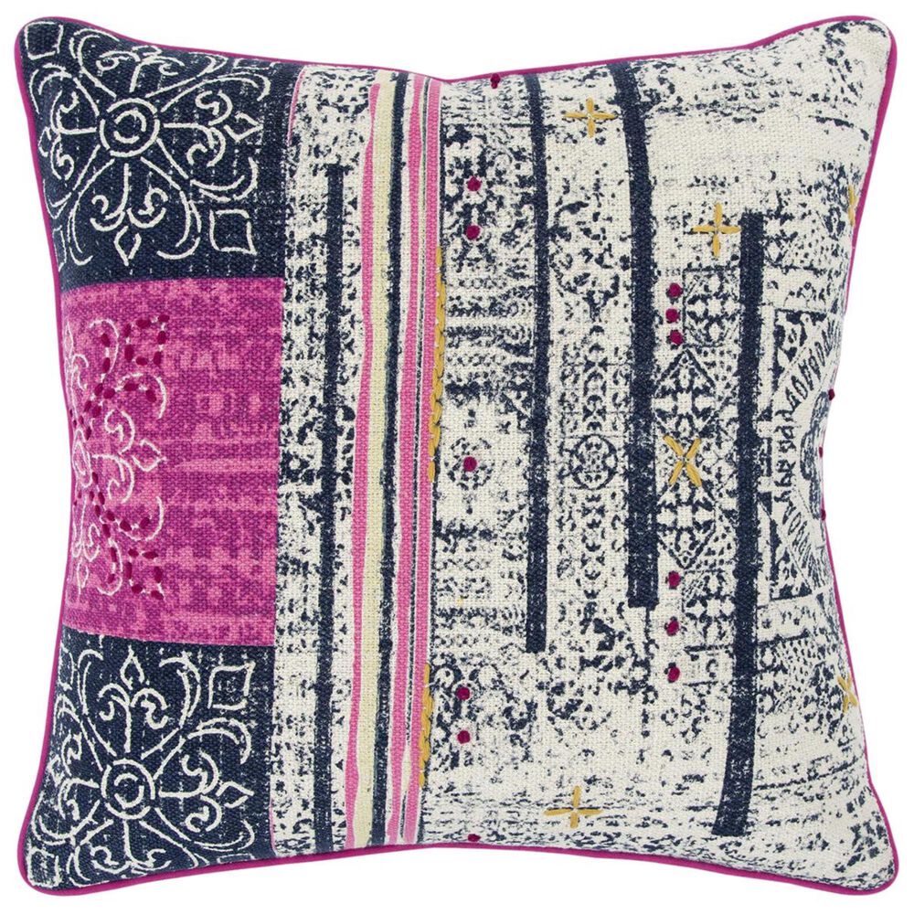 Rizzy Home Donny Osmond 20" x 20" Pillow Cover in Pink and Gray, , large