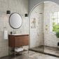 James Martin Vanities Mantova 31.5" Single Vanity in Mid-Century Walnut and Champagne Brass with 3 cm Glossy White Composite Stone Top and Rectangular Sink, , large