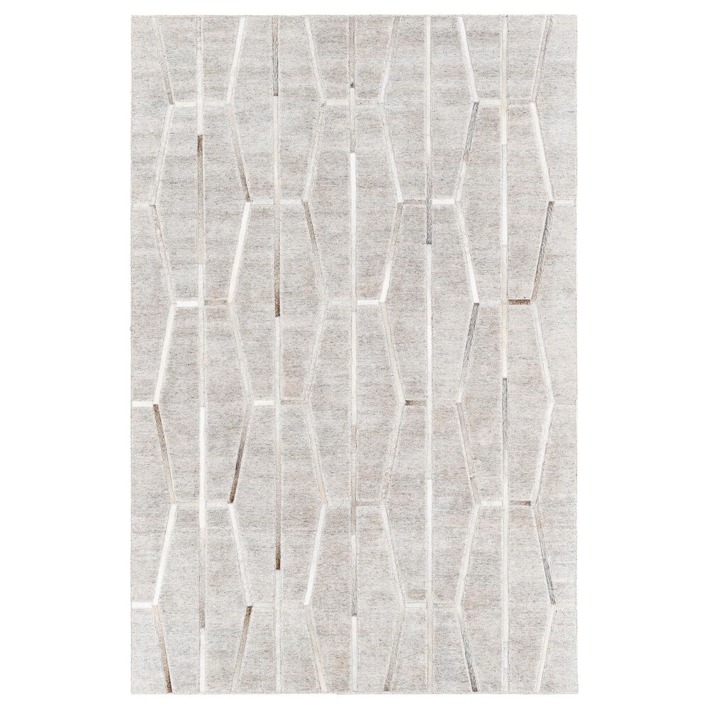 Surya Eloquent 12" x 15" Light Gray, Medium Gray and Beige Area Rug, , large