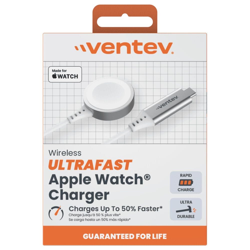 Ventev Ultrafast Wireless Charger for Apple Watch in White, , large