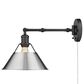 Golden Lighting Orwell 1-Light Wall Sconce in Matte Black and Navy, , large