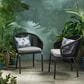 Hearth and Haven Candlewood Outdoor Club Chair with Gray Cushion in Black (Set of 2), , large