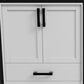 Lexora Home Ziva 60" Double Bathroom Vanity in White with 2 cm White Cultured Marble Top and Rectangular Sinks, , large