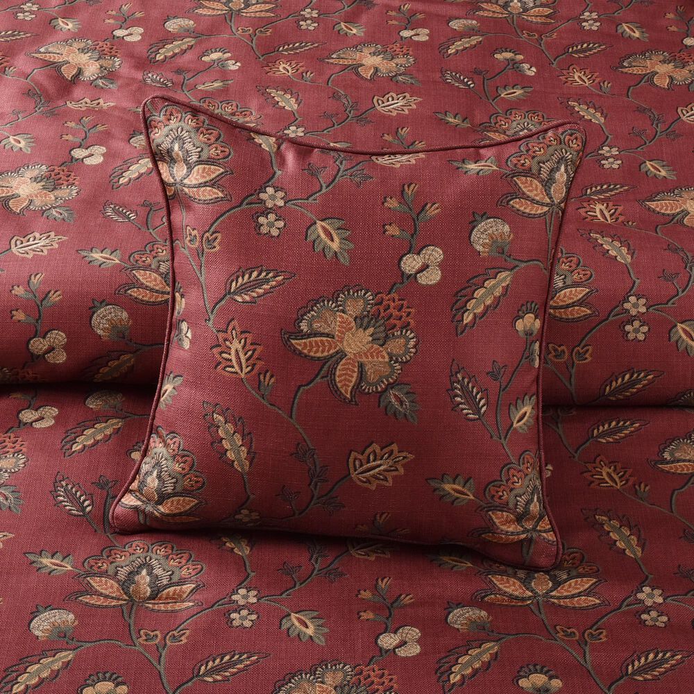 J. Queen New York Bari 20&quot; Square Throw Pillow in Light Green, Gold, and Spice, , large