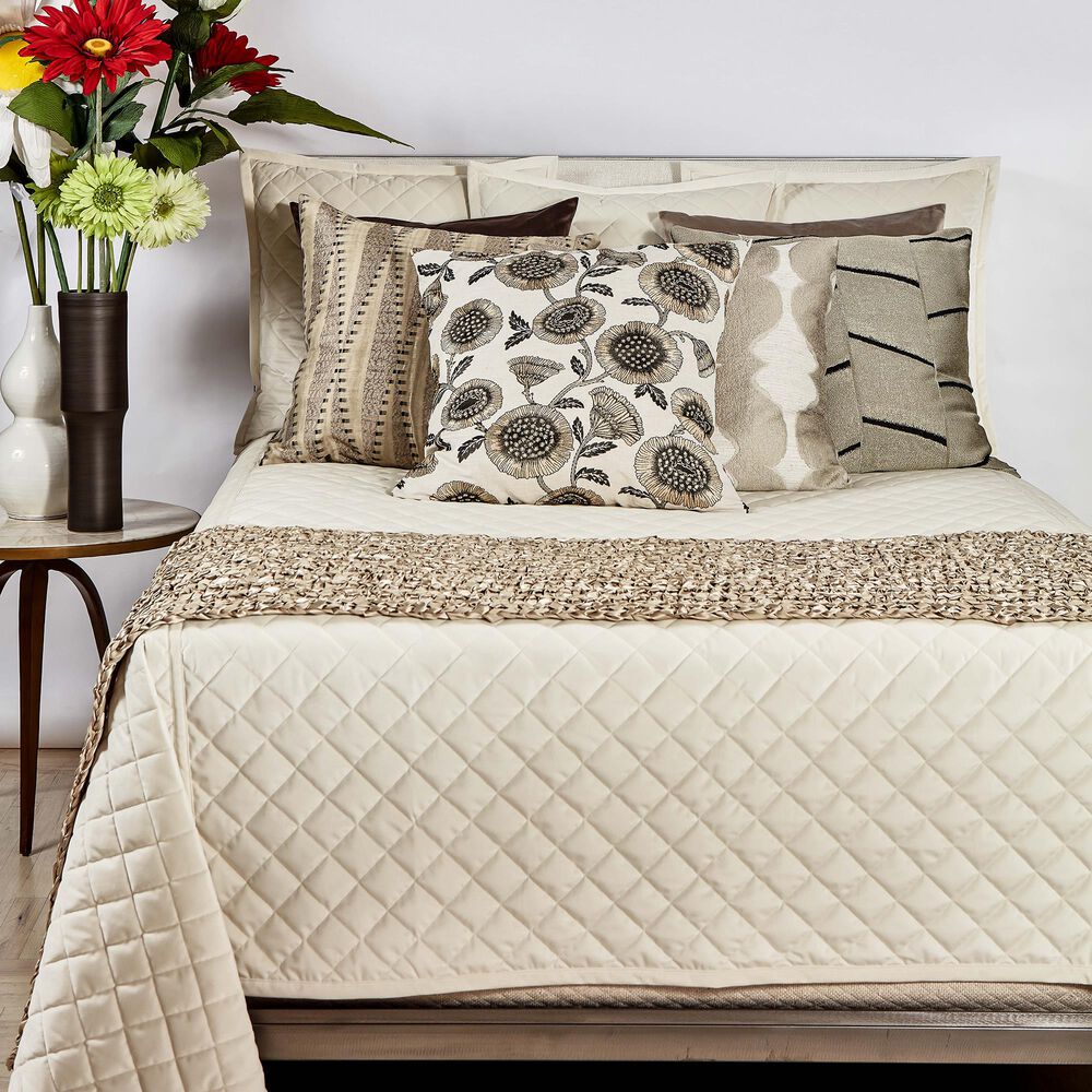 Ann Gish Art Of Home 3-Piece Queen Velvet Coverlet Set In Ivory, , large