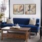 Jennifer Taylor Home Alana Lawson Stationary Sofa in Navy Blue Velvet, , large
