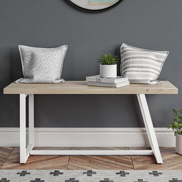 Novogratz Palomino Entryway Bench in White, , large