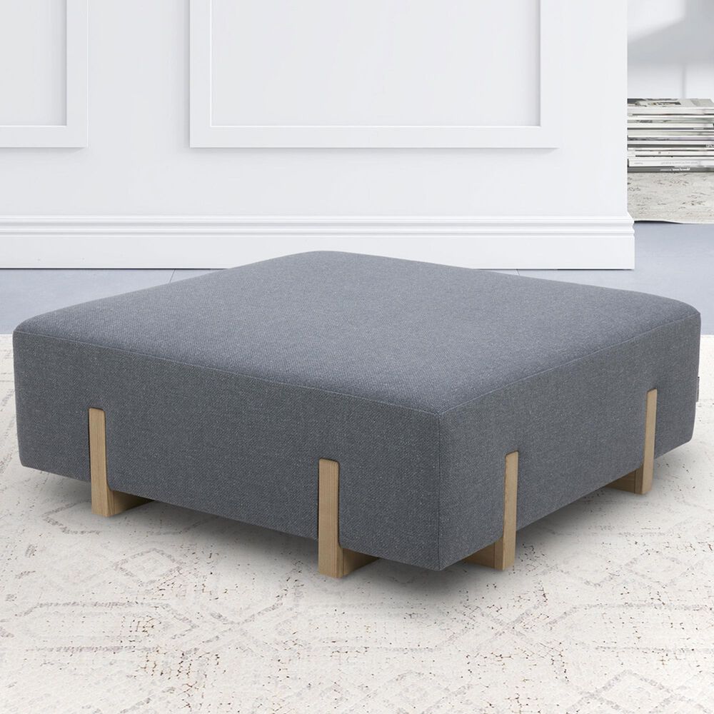 Kuka &#40;Hk&#41; Trade Co Lmt Motion Cocktail Ottoman in Marin Denim, , large