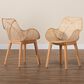 Baxton Studio Ballerina Arm Chair in Natural Brown (Set of 2), , large
