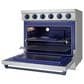 Thor Kitchen Gordon Ramsay 6 Cu. Ft. Professional Freestanding Electric Range with Blue Handle Kit in Stainless Steel, , large