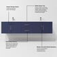 Lexora Home Geneva 80" Double Bathroom Vanity in Navy Blue with 2 cm White Quartz Top and Rectangular Sinks, , large