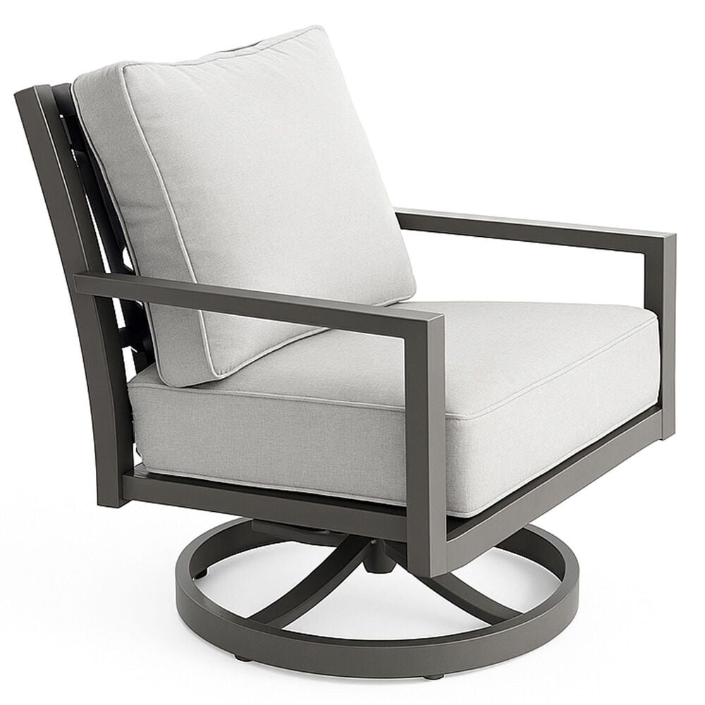 Slate and Company Casselberry Swivel Lounge Chair in Lifeguard Dove, , large