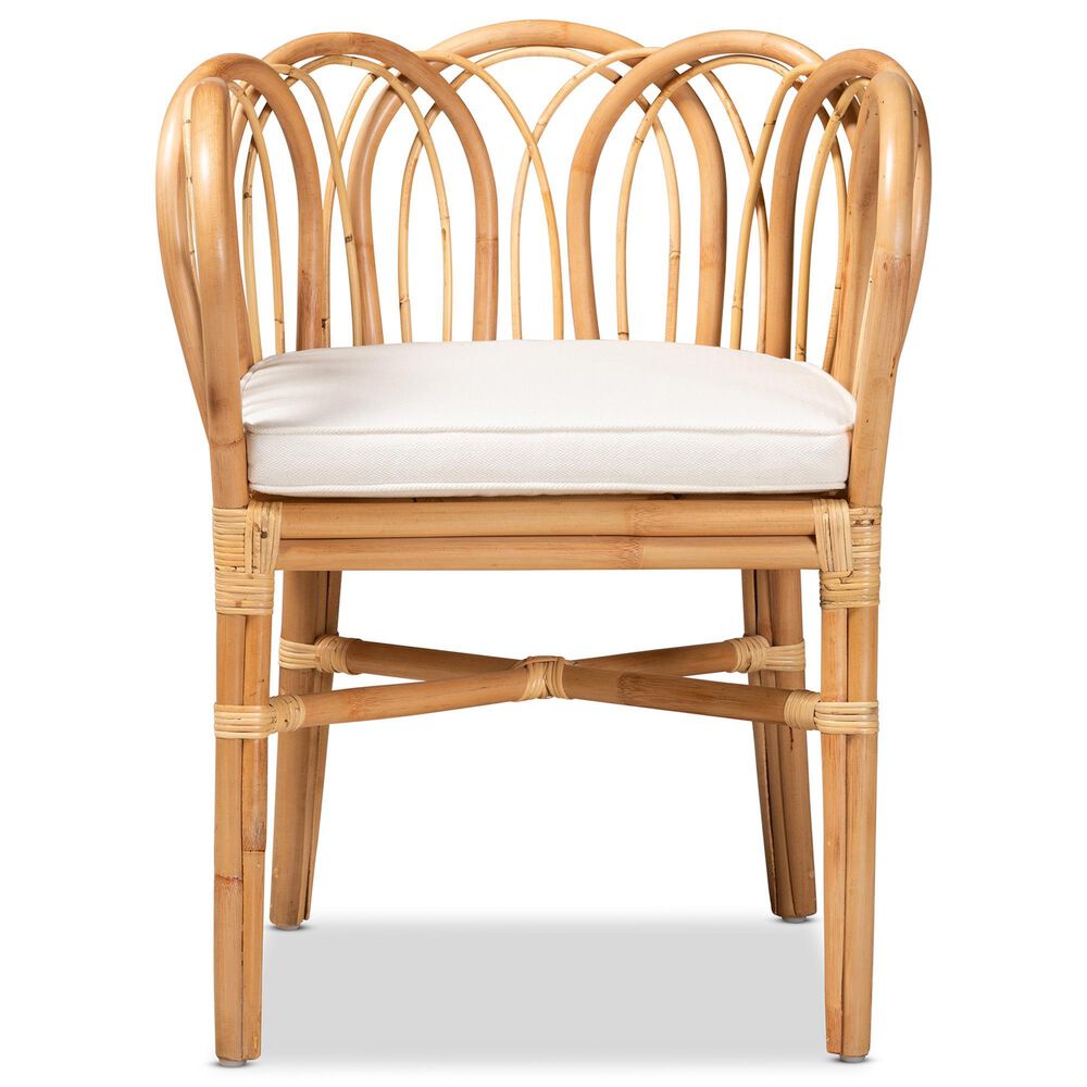 Baxton Studio Melody Arm Chair in Natural, , large