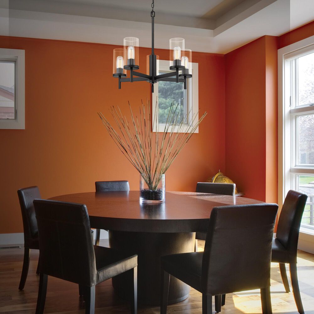 Golden Lighting Winslett 5-Light Chandelier in Matte Black, , large