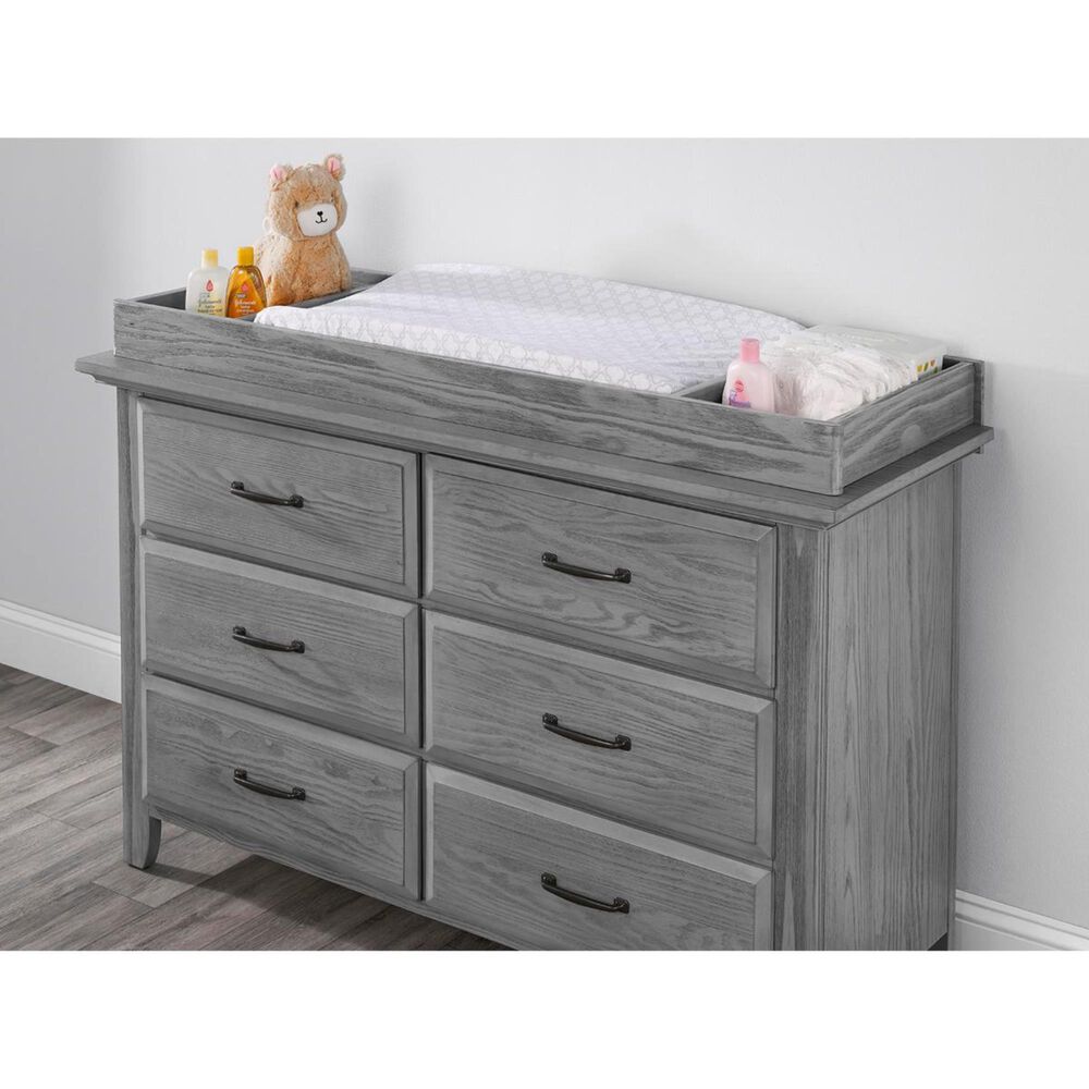 Oxford Village Willowbrook Dresser and Changing Top in Graphite Gray, , large