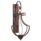 Maple and Jade 25" Single Scroll Indoor/Outdoor Wall Mount Candle Holder in Weathered Bronze and Clear, , large