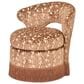 Massoud Furniture Libby Swivel Chair in Mamba Mocha and Mae Coral, , large