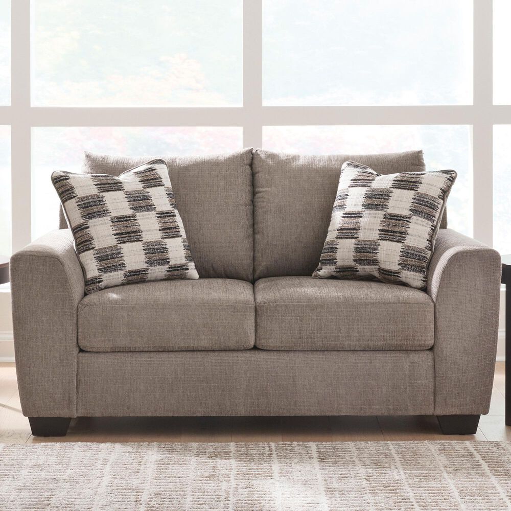 Ashley Loreo Stationary Loveseat in Truffle, , large