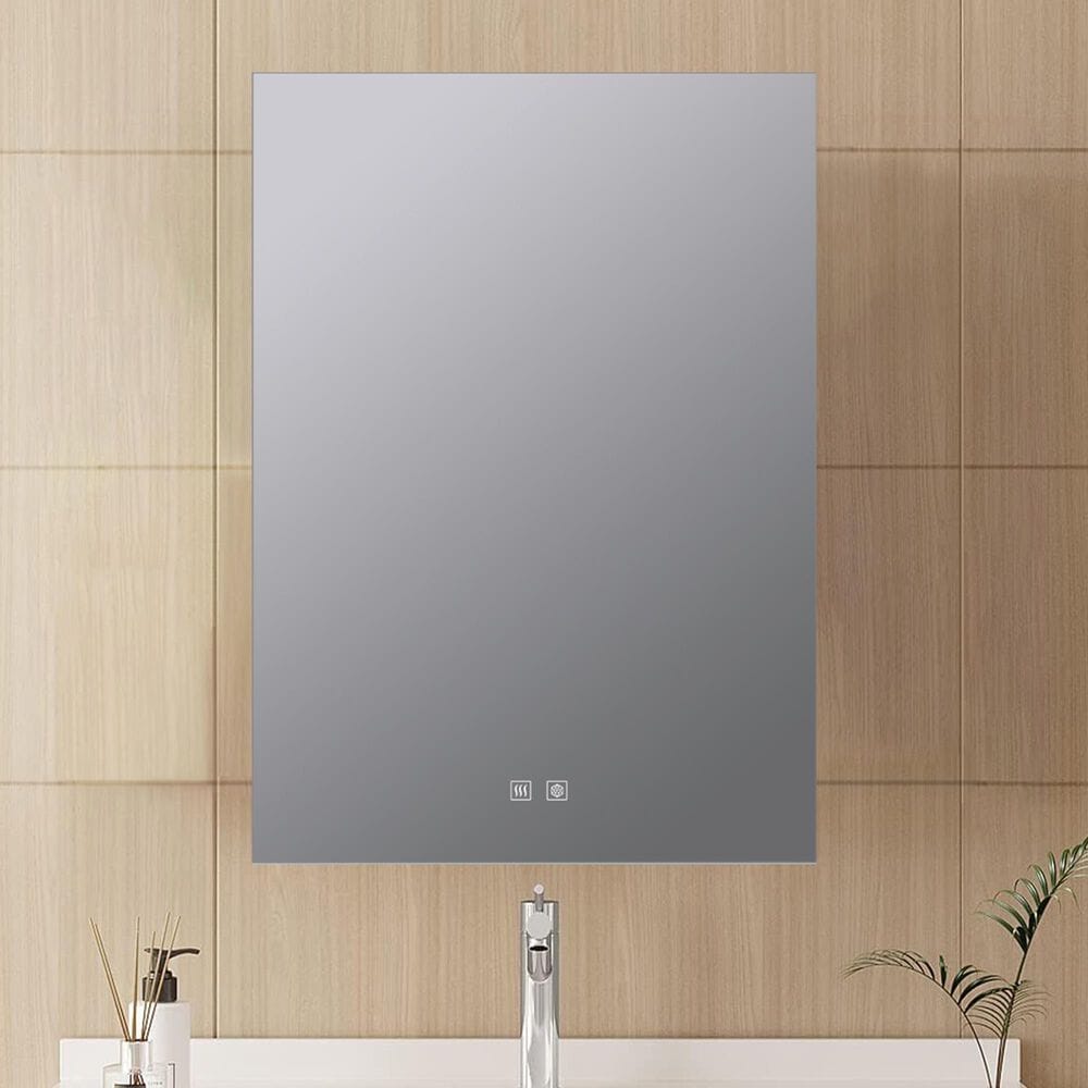 Lexora Home Vellum 24" x 28" LED Vanity Mirror, , large