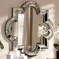Baxton Studio Catia Quatrefoil Accent Wall Mirror in Antique Silver, , large