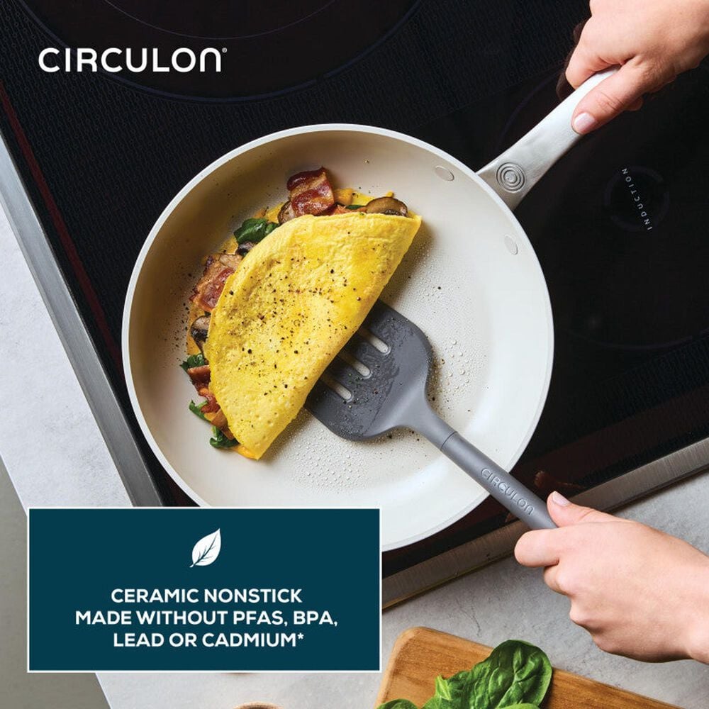 Circulon 10-Piece Ceramic Nonstick Cookware Set in Pearl White, , large