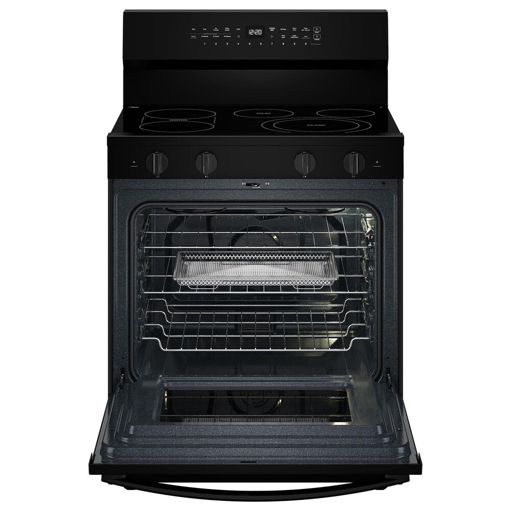 Whirlpool 5.3 Cu. Ft. Freestanding Smart Electric Range with Air Cooking Technology in Black, , large