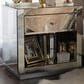 Baxton Studio Rochadh Mirrored 1-Drawer End Table in Gray, , large