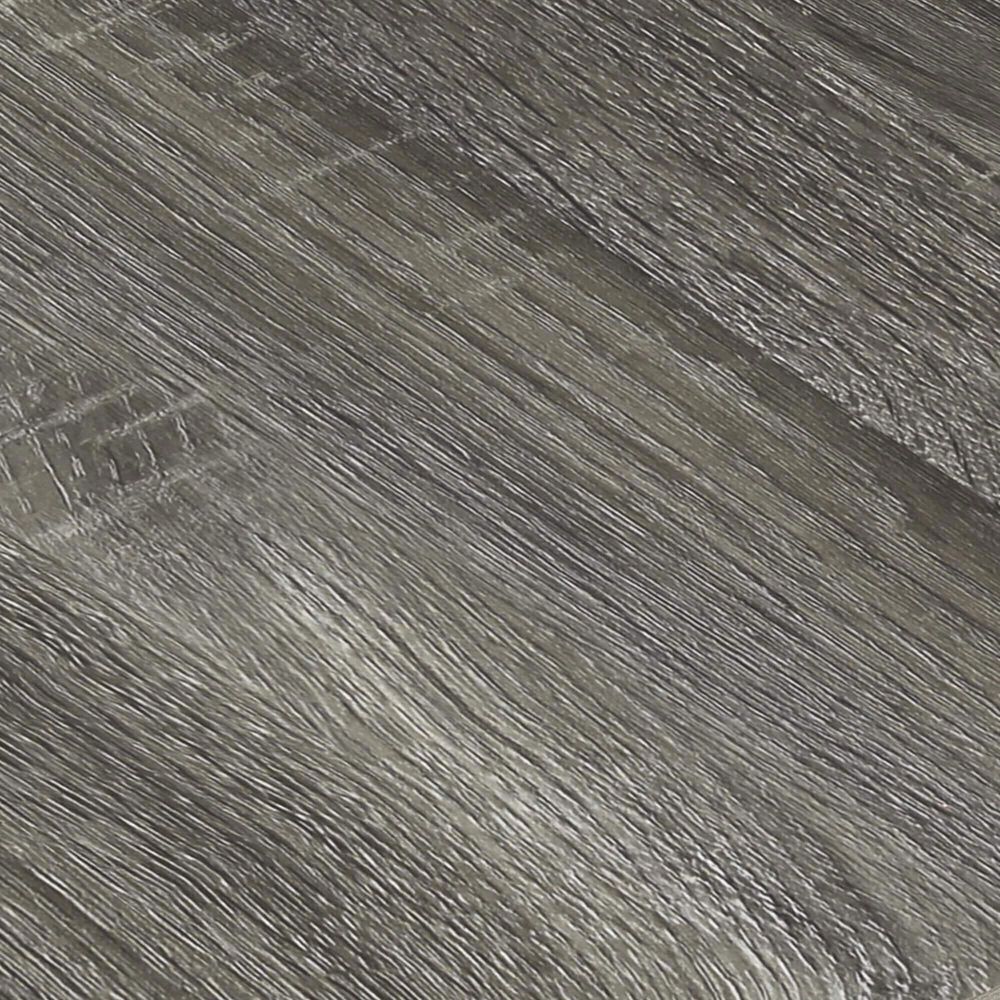 HOMLUX L-Shaped Computer Desk with Open Display Shelves in French Oak Grey and Black, , large